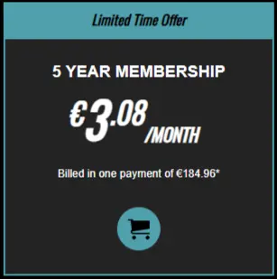 Limited Time Offer 5 Year Membership