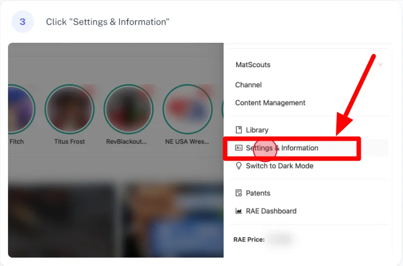 Click Setting & Information