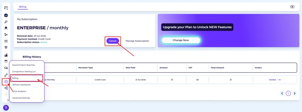 Cancel Zik Analytics Subscription