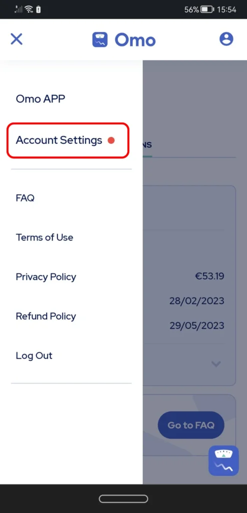 Click On Account Settings