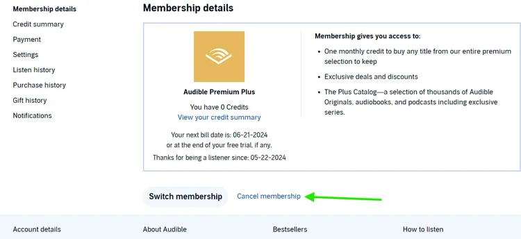 Click On Cancel Membership