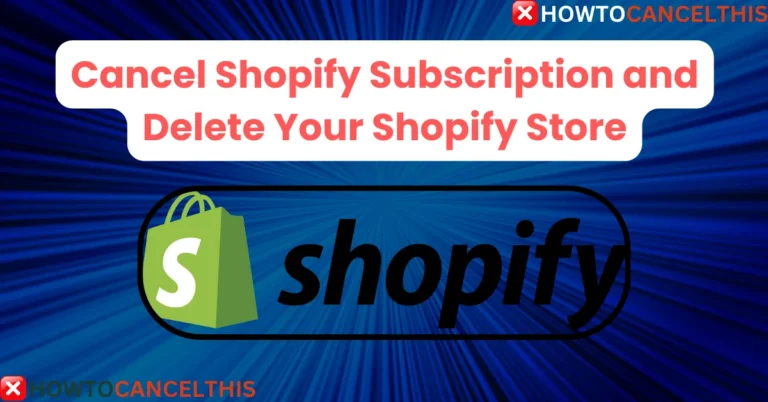 Cancel Shopify Subscription