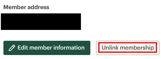 Click Unlink membership